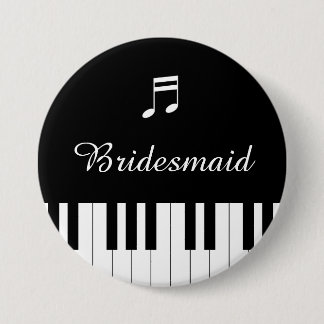 Piano Tangentbord Bröllop Button Bridesmaid Knapp