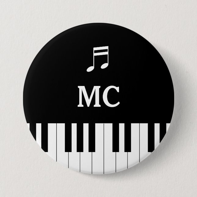 Piano Tangentbord Bröllop Pin MC Knapp (Framsida)