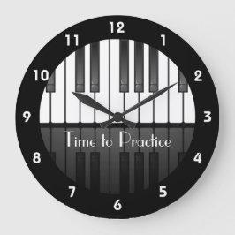 Piano Tangentbord Design Clock Stor Klocka