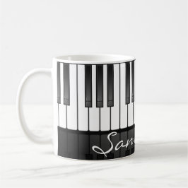 Piano Tangentbord Design Mugg