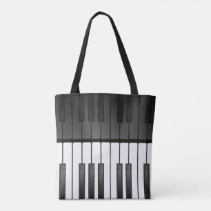Piano Tangentbord Design Tote Bag Tygkasse