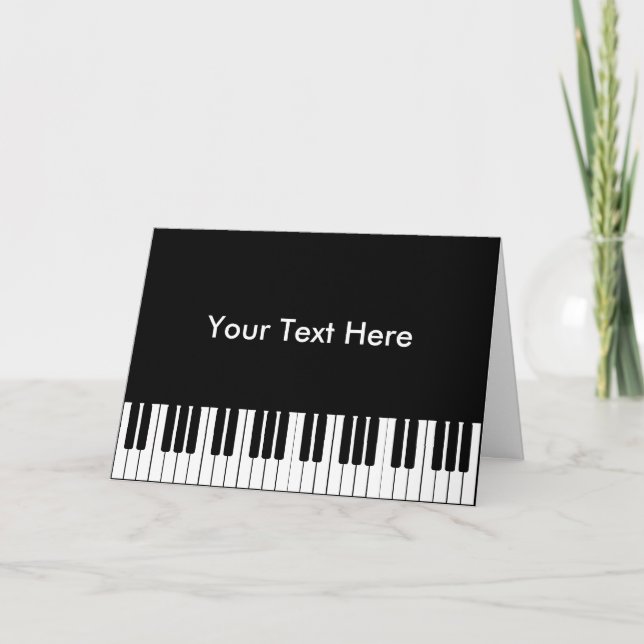Piano Tangentbord-hälsningskort Kort (Framsida)