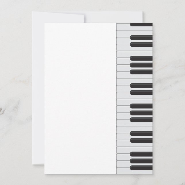 Piano tangentbord inbjudningar (Framsida)
