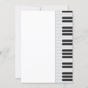Piano tangentbord inbjudningar