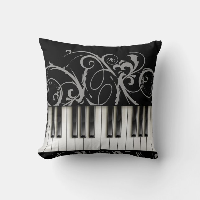 Piano Tangentbord Kudde (Framsida)