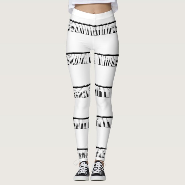 Piano Tangentbord Leggings (Framsida)