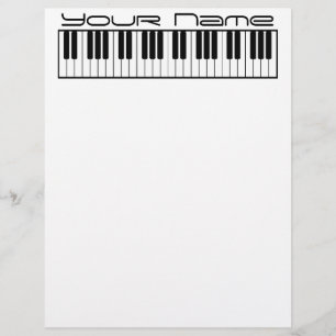 Piano Tangentbord Letterhead Stationary