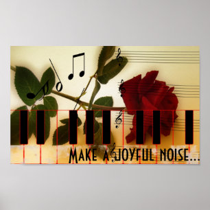 Piano Tangentbord med Bible Verse Poster