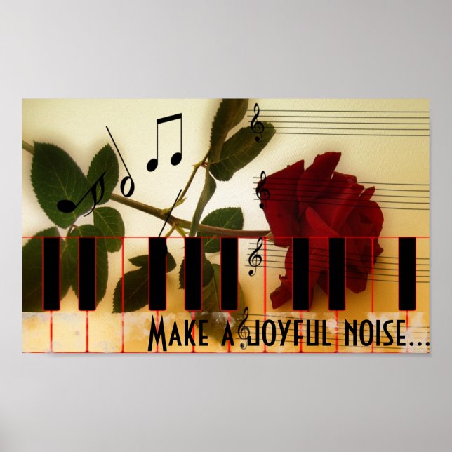 Piano Tangentbord med Bible Verse Poster (Framsidan)