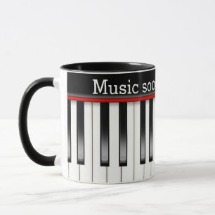 Piano Tangentbord med musikcitat Mugg