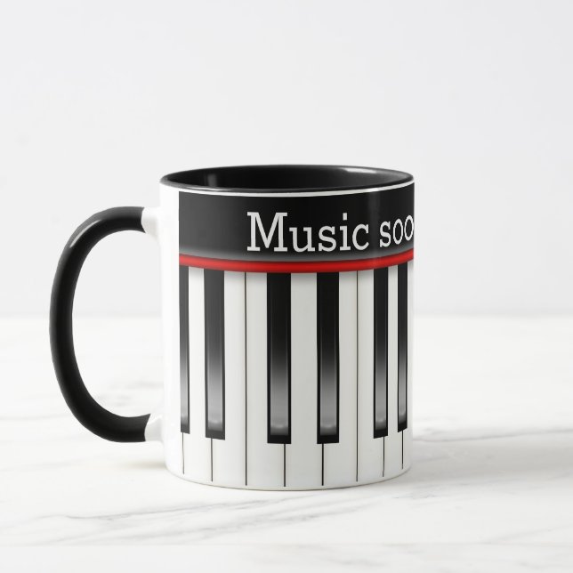 Piano Tangentbord med musikcitat Mugg (Vänster)