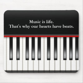 Piano Tangentbord med musikcitat Musmatta