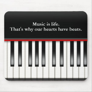 Piano Tangentbord med musikcitat Musmatta