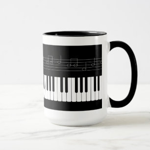 Piano tangentbord mugg