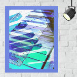 Piano Tangentbord Music Blue Grönt Musical Instrum Canvastryck<br><div class="desc">Lägg den här eleganten på väggen för en öga-uppfångande musikalisk beröring. Abstrakten bild bygger på ett klassiskt piano tangentbord,  med spegling,  lagrar och färg,  förändrad blått och turkos. En idealisk contemporary för musiker och medmusiker älskare.</div>