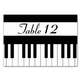 Piano Tangentbord Music Bröllop Bord-kort Bordsnummer
