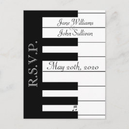 Piano Tangentbord Music Bröllop OSA vykort
