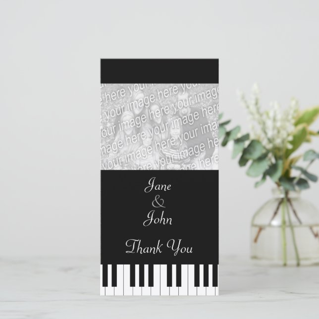 Piano Tangentbord Music Bröllop Photo Tack (Stående Fram)