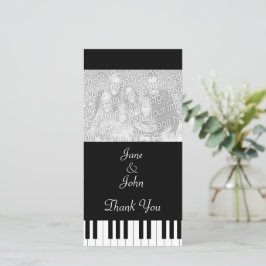 Piano Tangentbord Music Bröllop Photo Tack Kort