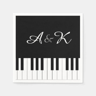 Piano Tangentbord Music Bröllop set 50 Pappra Napk Pappersservett