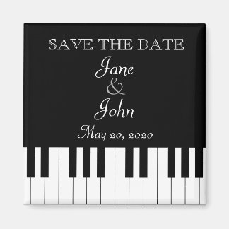 Piano Tangentbord Music Bröllop spara datum Magnet