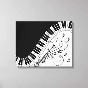 Piano Tangentbord Music Design Canvastryck