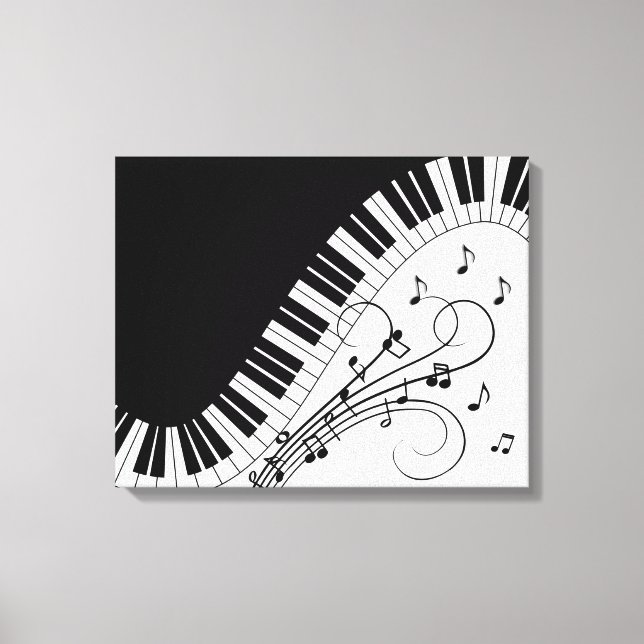 Piano Tangentbord Music Design Canvastryck (Framsida)