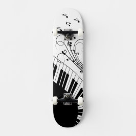 Piano Tangentbord Music Design Mini Skateboard Bräda 18,5 Cm
