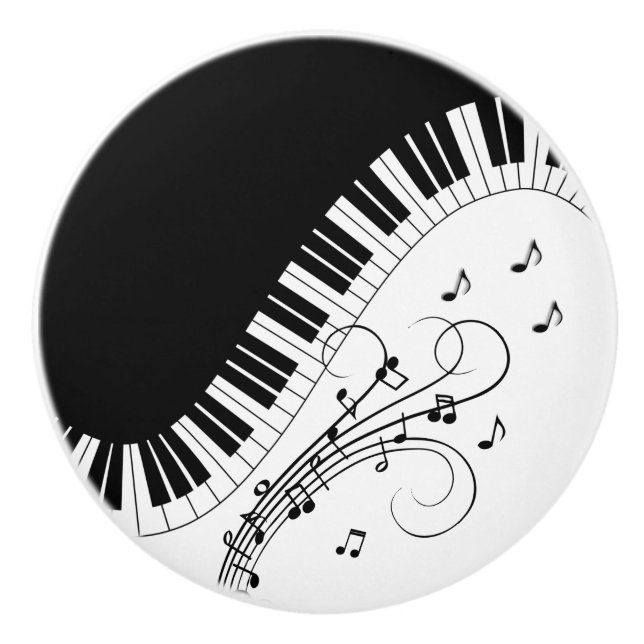 Piano Tangentbord Music Design Mouse Pad Knopp (Framsidan)