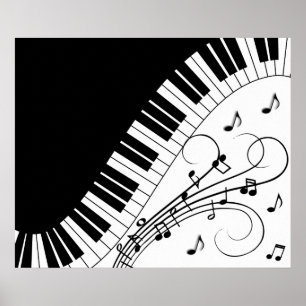 Piano Tangentbord Music Design Poster