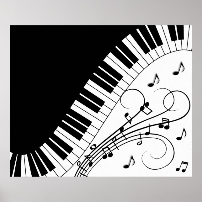 Piano Tangentbord Music Design Poster (Framsidan)