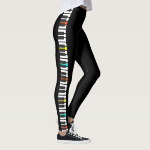 Piano Tangentbord Music Leggings
