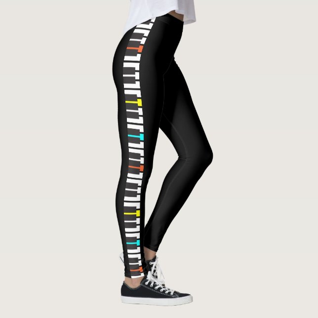 Piano Tangentbord Music Leggings (Höger)