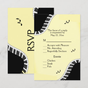 Piano Tangentbord Music OSA med Menu Gult Kort