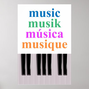 Piano Tangentbord Music Text på Många Poster