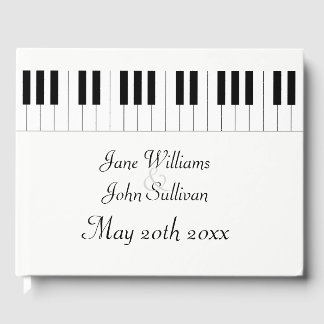Piano Tangentbord Music ThELED Bröllop Guestbook Gästböcker