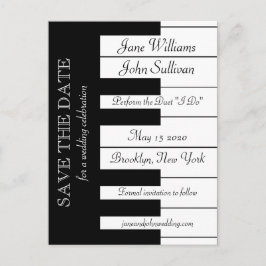 Piano Tangentbord Music ThMeed Bröllop spara datum Meddelande Vykort