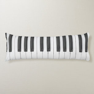 Piano Tangentbord Musician Black and White Kroppskudde