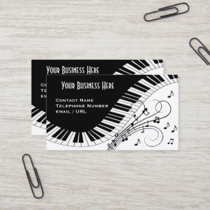 Piano tangentbord Musik Design Visitenkort Visitkort