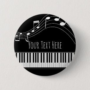 Piano Tangentbord & Musik noter Knapp