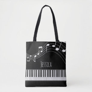 Piano Tangentbord & Musik noter Tygkasse