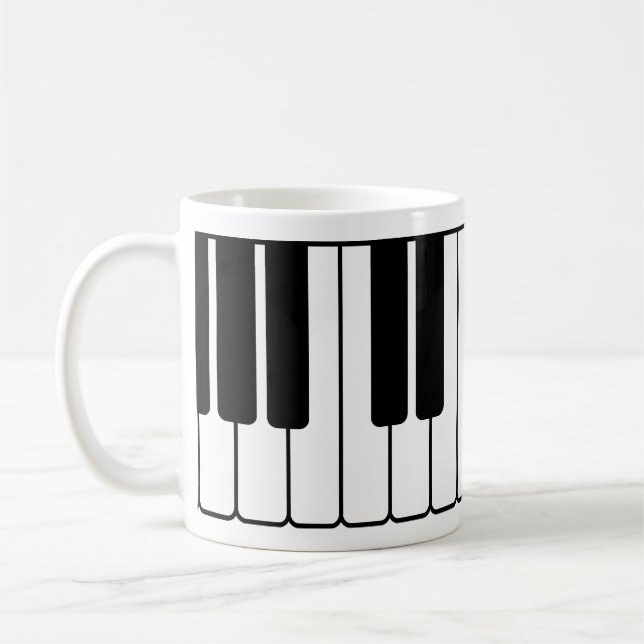 Piano tangentbord musiker presenter jumbo novelty  kaffemugg (Vänster)