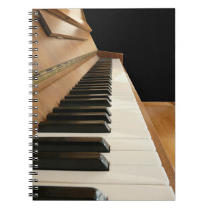 Piano Tangentbord Notebook Anteckningsbok Med Spiral