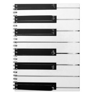 Piano Tangentbord Nycklar Anteckningsbok Med Spiral