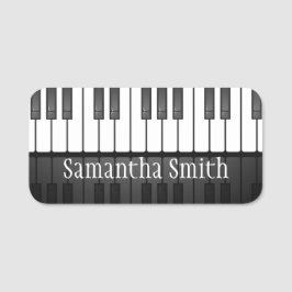 Piano Tangentbord Nycklar Design Namn bricka Namnbricka