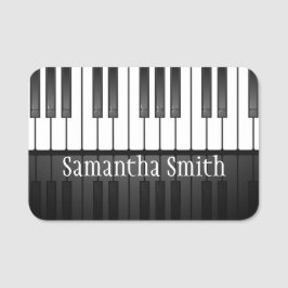 Piano Tangentbord Nycklar Design Namn bricka Namnbricka