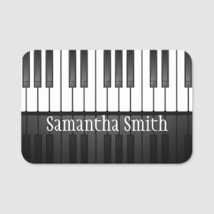 Piano Tangentbord Nycklar Design Namn bricka Namnbricka