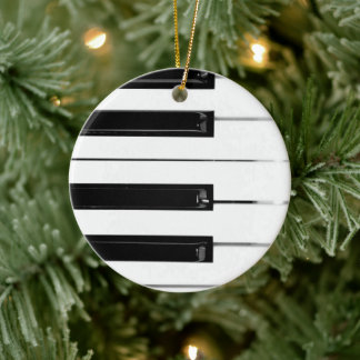 Piano Tangentbord Nycklar Julgransprydnad Keramik
