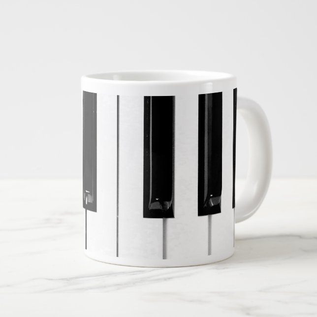 Piano Tangentbord Nycklar Jumbo Mugg (Framsida höger)