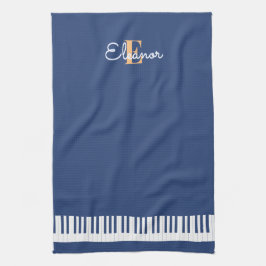 Piano Tangentbord Nycklar Musical Instrument Monog Kökshandduk